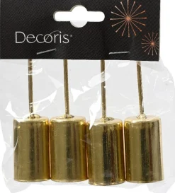 Decoris kandelaar goud D 2,3 H 9,2 cm