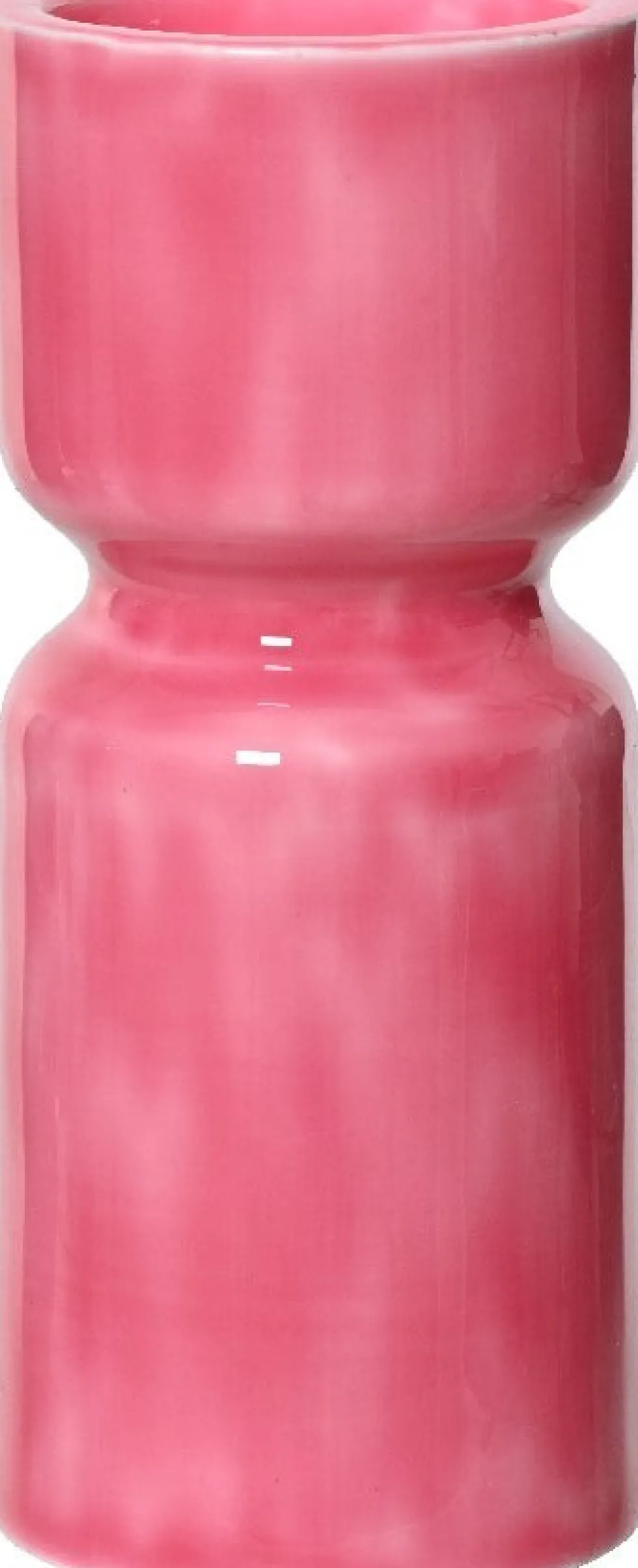 Decoris kandelaar roze D 10,5 H 25,5 cm