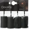 Decoris kandelaar zwart D 2,3 H 9,2 cm