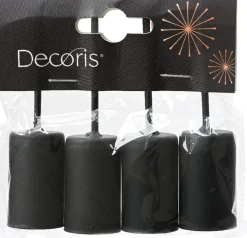 Decoris kandelaar zwart D 2,3 H 9,2 cm