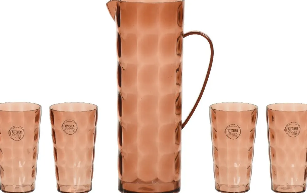 Decoris kan Enzo met bekers bruin 5-delig