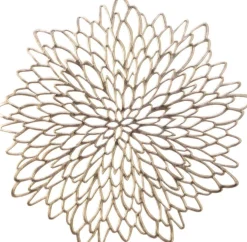 Decoris placemat Bloom goud D 38 cm