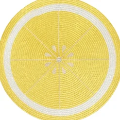 Decoris placemat Citroen geel D 38 cm