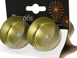Decoris waxinelichthouder goud D 4,2 H 7 cm
