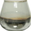 Decoris waxinelichthouder wit / zilver D 14 H 14 cm