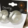 Decoris waxinelichthouder zilver D 4,2 H 7 cm