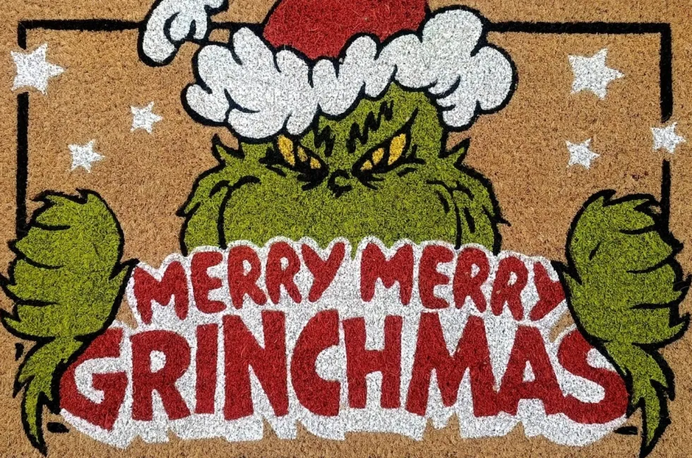 Deurmat The Grinch bruin / groen 60 x 40 x 1,5 cm