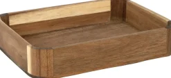 Dienblad Fiora bruin acaciahout 24 x 18 x 4,5 cm