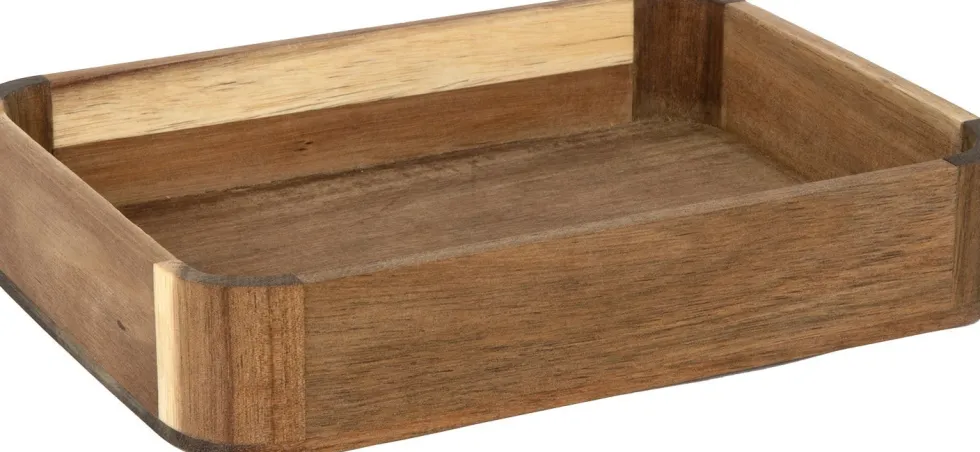 Dienblad Fiora bruin acaciahout 24 x 18 x 4,5 cm
