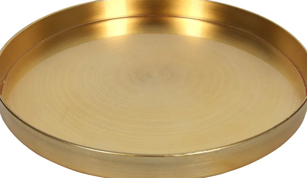 Dienblad goud D 32 H 3 cm