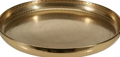 Dienblad goud D 34 H 4 cm
