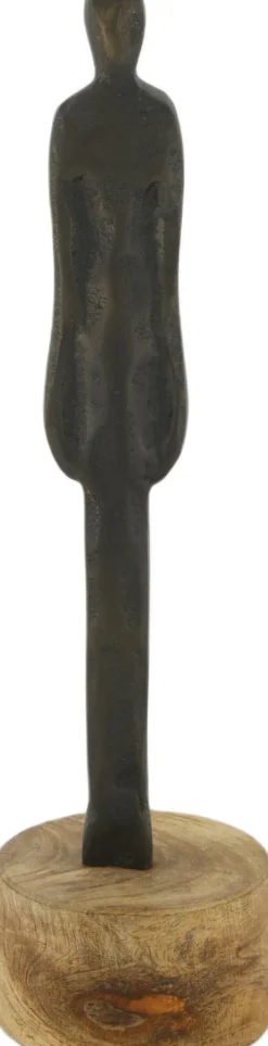 Dijk Natural Collections beeld op voet Noah zwart D 7,5 x H 30,5 cm