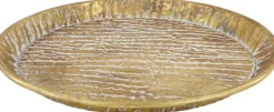 Dijk Natural Collections dienblad lichtgoud D 38 H 3 cm