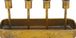 Dijk Natural Collections kandelaar Diego goud 28,5 x 12,5 x 13 cm