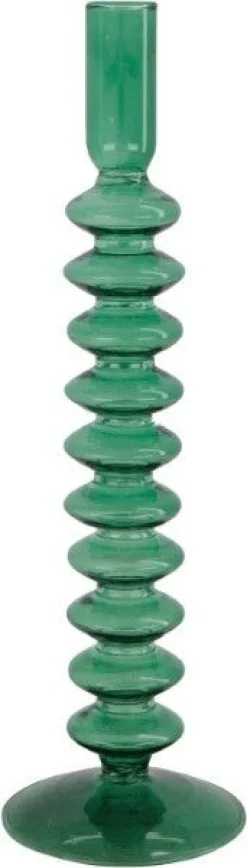 Dijk Natural Collections kandelaar groen 9 x 9 x 28 cm