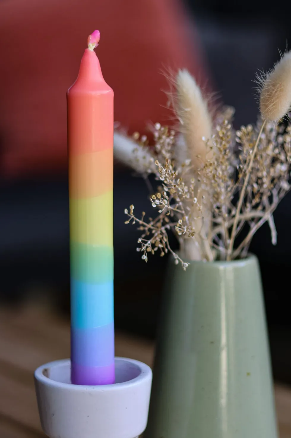 Dippy dinerkaars Regenboog 6 uur D 2,1 H 19 cm