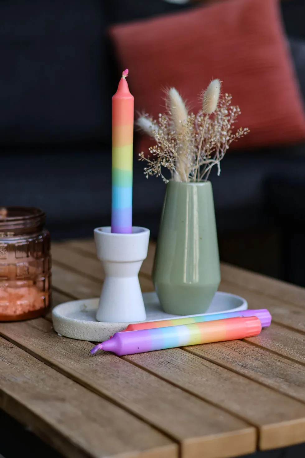 Dippy dinerkaars Regenboog 6 uur D 2,1 H 19 cm