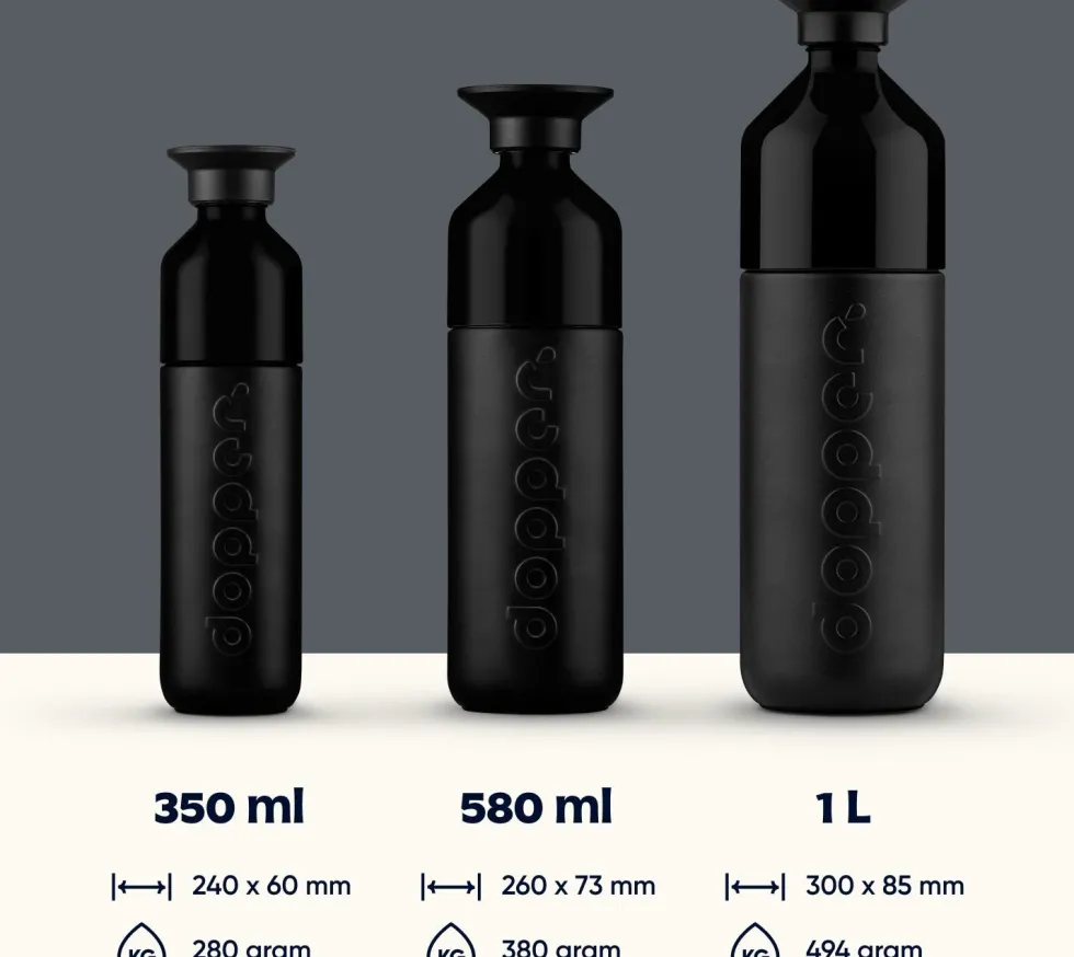 Dopper drinkfles Insulated blazing black 1000 ml