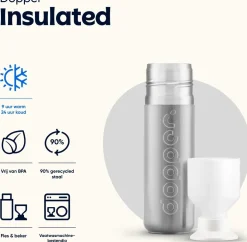 Dopper drinkfles Insulated silver 350 ml