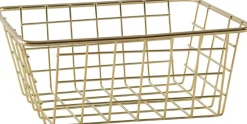 Draadmand Cas goud 20 x 15,5 x 8 cm
