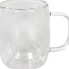 Dubbelwandig glas met oor Isa 110 ml 2 stuks