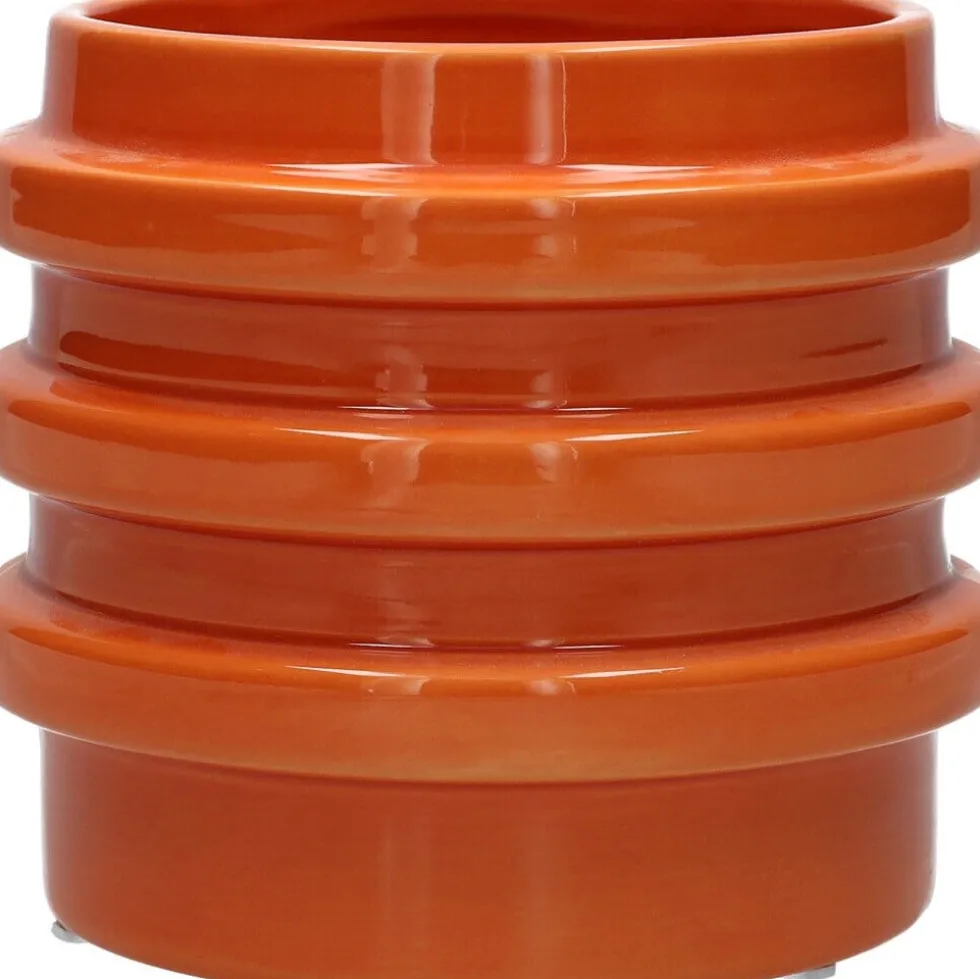 Duif bloempot Fizz oranje D 13,8 H 12 cm
