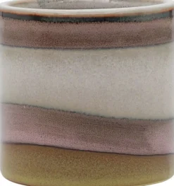 Duif bloempot Horizon wit / roze / groen D 8 H 6,8 cm
