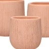 Duif bloempot Perzik oranje D 21 H 19 cm