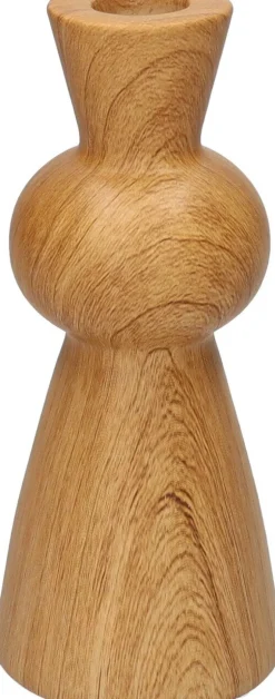 Duif kandelaar naturel D 8 H 18 cm