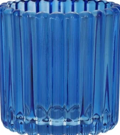 Duif waxinelichthouder Bliss blauw D 7,5 H 7,4 cm