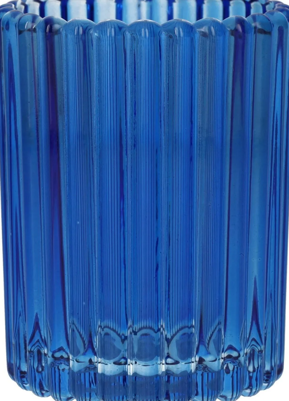 Duif waxinelichthouder Bliss blauw D 7,8 H 10 cm