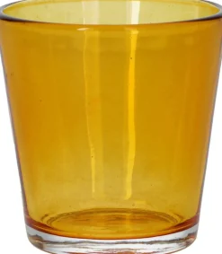 Duif waxinelichthouder Denver oranje D 7,5 H 7,6 cm