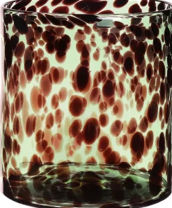 Duif waxinelichthouder Jane groen / zwart D 17,5 H 18,8 cm