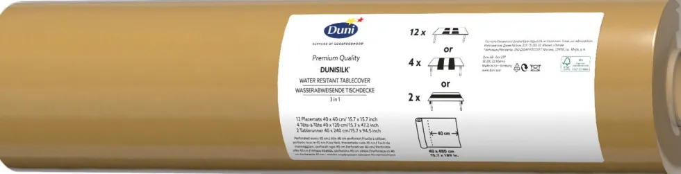 Duni 3-in-1 tafeldecoratie goud 480 x 40 cm