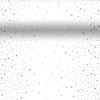 Duni 3-in-1 tafeldecoratie Silver Stardust wit 40 x 480 cm