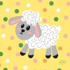 Duni paasservetten Hoppy Easter geel 24 x 24 cm 20 stuks
