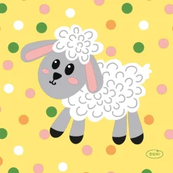Duni paasservetten Hoppy Easter geel 24 x 24 cm 20 stuks