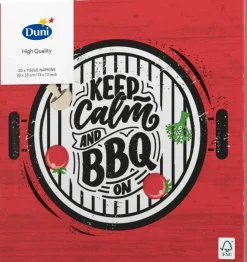 Duni servet BBQ Grill multi 33 x 33 cm 20 stuks