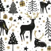 Duni servet Magic Winter wit 33 x 33 cm 20 stuks