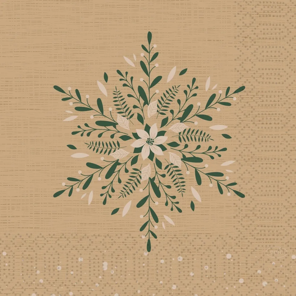 Duni servet Natural Charm beige 33 x 33 cm 20 stuks