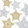 Duni servet Snowstars White wit 33 x 33 cm 20 stuks