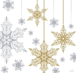 Duni servet Snowstars White wit 40 x 40 cm 20 stuks