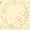 Duni servet Star Shine crème 24 x 24 cm 20 stuks