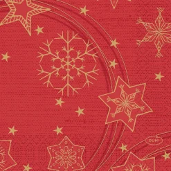 Duni servet Star Shine rood 24 x 24 cm 20 stuks