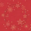 Duni servet Star Shine rood 40 x 40 cm 20 stuks
