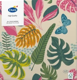 Duni servet Summertime multi 33 x 33 cm 20 stuks