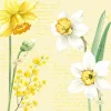 Duni servetten Spring Daffodil geel 33 x 33 cm 20 stuks
