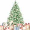 Duni servet Tree And Gift wit 40 x 40 cm 20 stuks