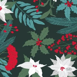 Duni servet Xmas Garden groen 33 x 33 cm 20 stuks