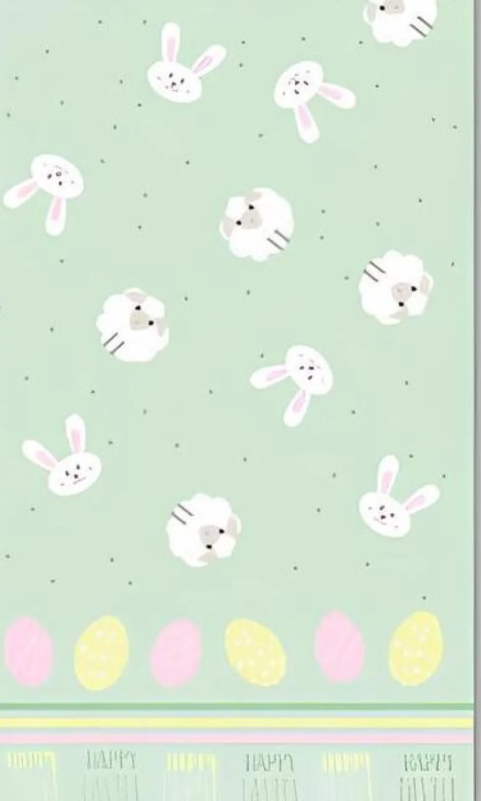 Duni tafelkleed Happy Easter groen 138 x 220 cm